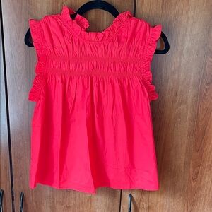 Aqua Women's Ruffled Red Blouse